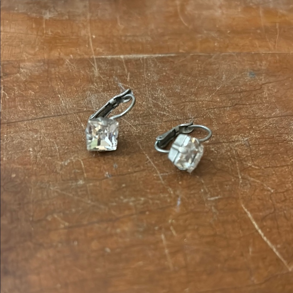 Elegant Silver Crystal Earrings